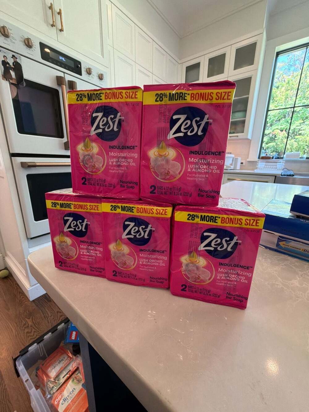 X5, 10 total Zest Indulgence Lush Orchid & Almond Oil Moisturizing Bar Soap 2-Pa